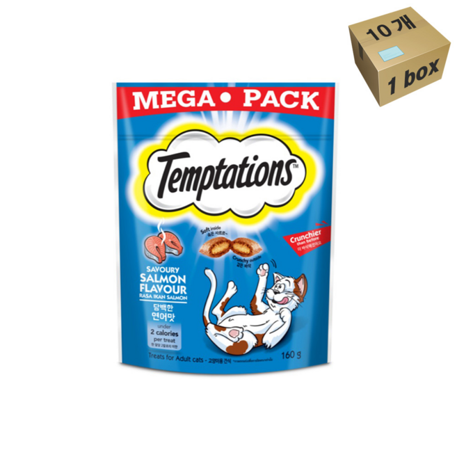 템테이션 담백한 연어맛 box (160g x10), 160g, 10개