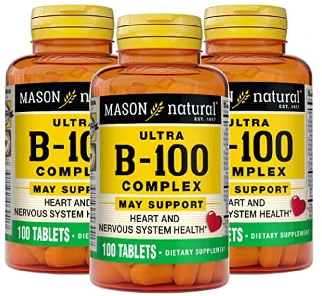 울트라 B100 복합체 정상적인 지원 에너지 신진대사 3팩 미주 내수 메이슨 내추럴, 100개 (3팩), 300, 100정 - 쿠팡