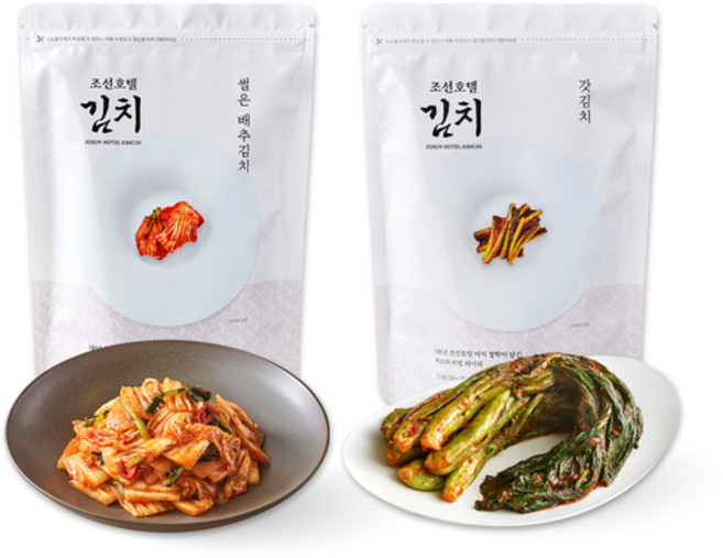 조선호텔 썰은배추김치 1kg + 갓김치 1kg, 없음, 1세트, 2kg