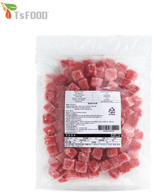 TSFOOD 냉동 수박 다이스 IQF 1kg X 1개 수박주스