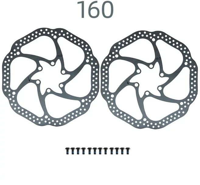 ZOOM HB-876E 4 피스톤 디스크 유압 브레이크 전기 스쿠터 접이식 203 산악 자전거 검정색 빨간색 160, 14 Black roto Tools 160, 1개