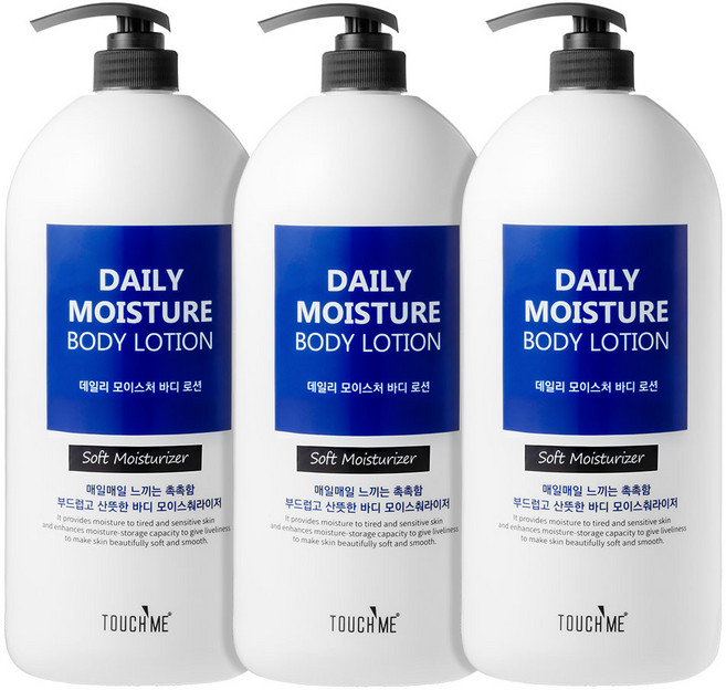 터치미 데일리 모이스처 바디로션, 1.5L, 3개