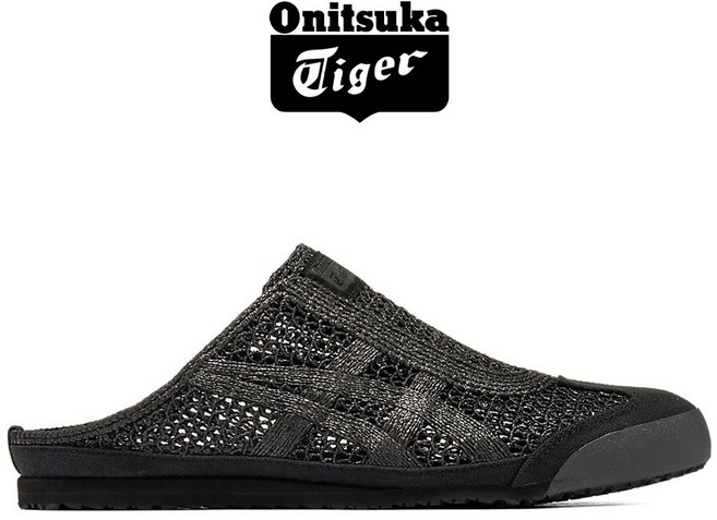 오니츠카타이거 멕시코 66 사봇 남녀 공용 뮬 슬립온 블랙 1183C123.002