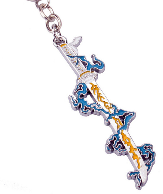 조은디 일륜도 키링 귀살대 굿즈 귀칼 열쇠고리, 1개, 번개의호흡-젠이츠