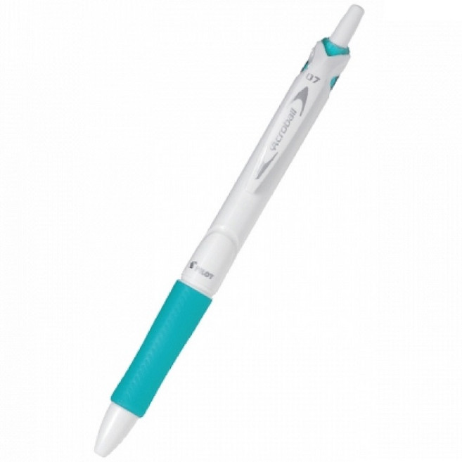 아크로볼 파이롯트150 유성볼펜 0.7mm BAB-15F, 화이트에메랄드그린 + 블랙심, 5개