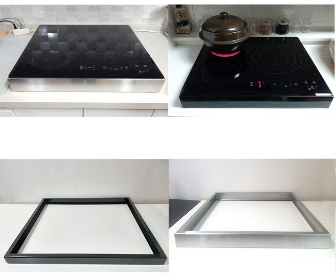 국산 수입 호환 인덕션 프레임 거치대 스탠드 케이스 2cm 3cm 4cm 5cm 7cm 외함 띄움 판넬 쿡탑, 스텐 5cm 띄움판넬