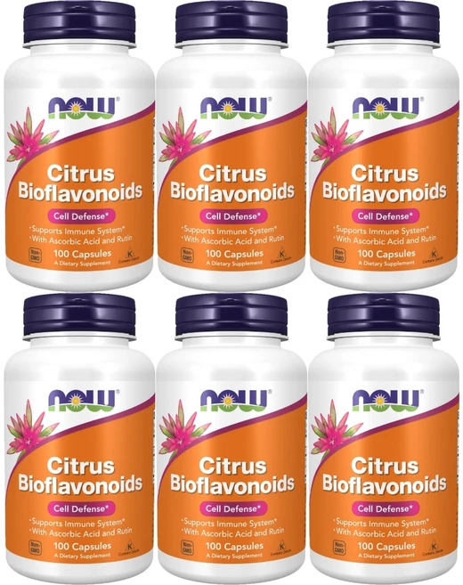 나우푸드 시트러스 바이오플라보노이드 베지캡슐, 6개, 100정 - 쿠팡
