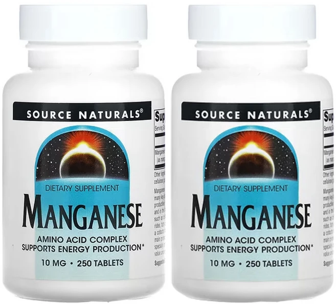 소스네츄럴스 망간 10 mg 250, 10mg, 2팩, 250정 - 쿠팡