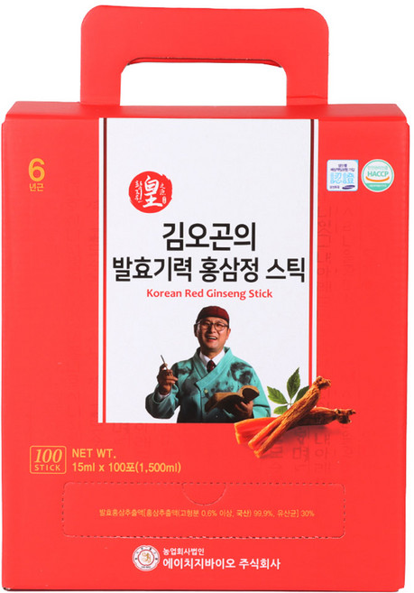 김오곤의 발효기력 홍삼정 스틱 15ml 100개
