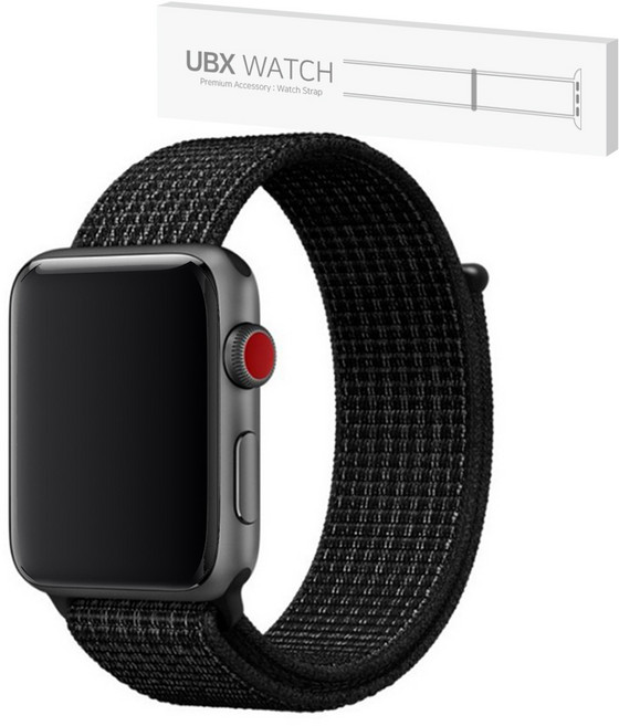 애플워치 스포츠 루프 11 10 9 8 7 6 5 4 3 SE SE2 SE3 나일론 스트랩 밴드 38 40 41 42 44 45 46 mm, 1개, 2.블랙화이트