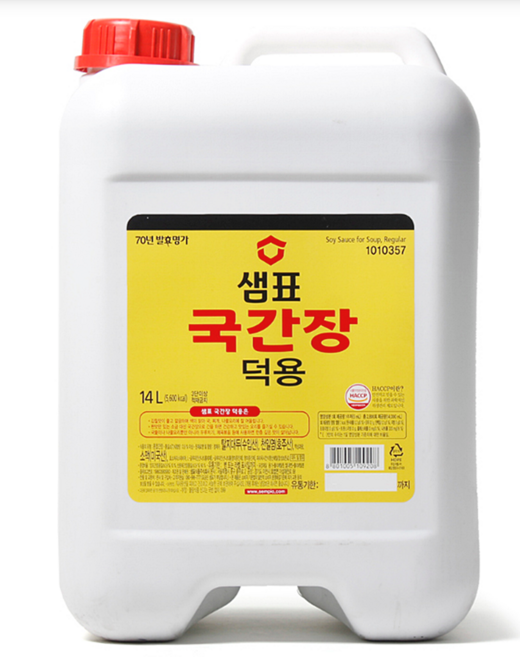 도매 업소용 샘표 국간장(덕용) 14L 샘표, 140ml, 1개