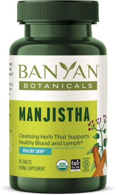 Banyan Botanicals Manjistha Tablets – Skin Supplement – Natural Blood Cleanse & Healthy Lymphatic, Banyan Botanicals Manjistha Ta, 1개, 90정 - 쿠팡