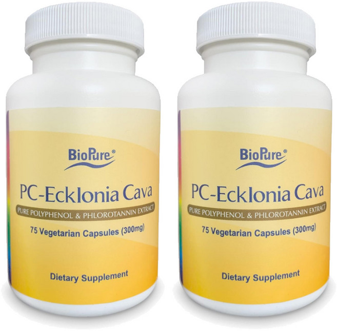 바이오퓨어 Ecklonia Cava 감태추출물 가시파래 이클로니아 카바 75베지캡슐2통, 75정