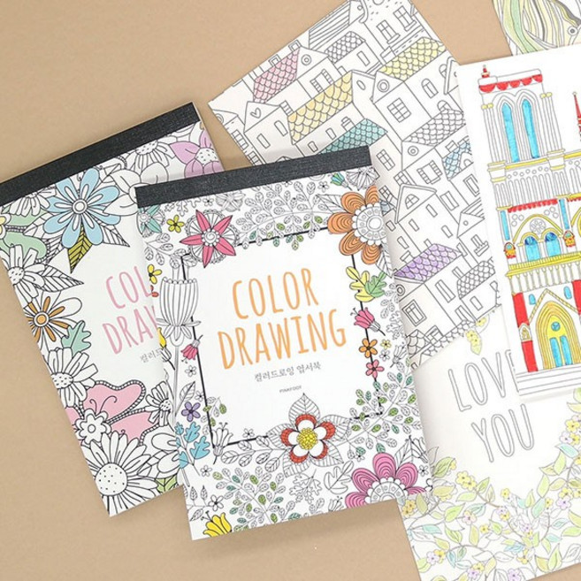 핑크풋 컬러드로잉 엽서북, 상세페이지 참조, 상세페이지 참조, 상세페이지 참조