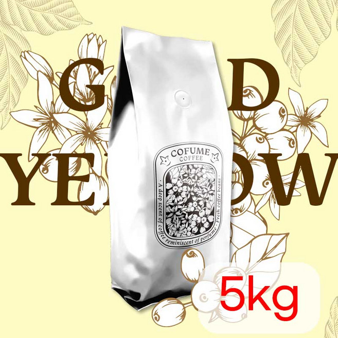 커퓸커피 아라비카 원두커피 골드옐로우 1kg 스페셜티 블렌드 홀빈(분쇄가능) 1개, 5kg, 핸드드립