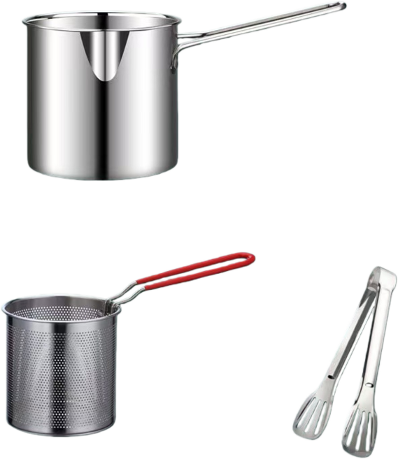 304 스테인 인덕션 멀티팟 튀김 파스타, 은색, 1세트, 13cm