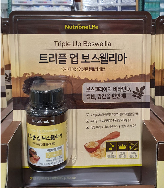 [무료배송]뉴트리원 트리프업 보스웰리아 1 000mg X 90정 비타민D 망간 셀렌, 1개