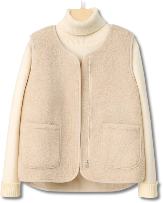 다다마켓 여성조끼 무스탕 앙털 후리스 집업 단추 조끼 뽀글이조끼 겨울조끼 데일리