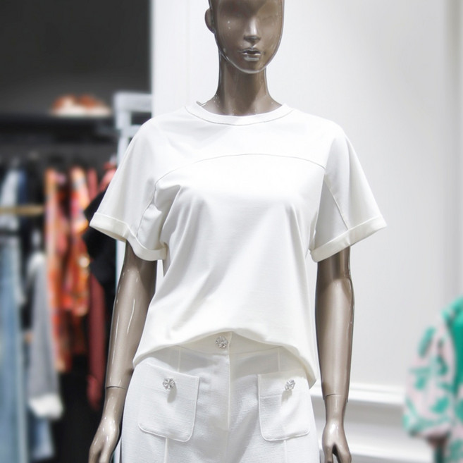 [AK분당점][알렉시스엔]제시뉴욕 넥 실버장식 티셔츠 DEM5NSTR294S