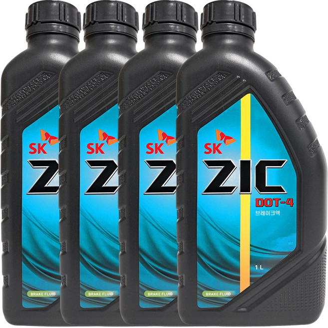 ZIC DOT-4 브레이크오일 1L, 4개