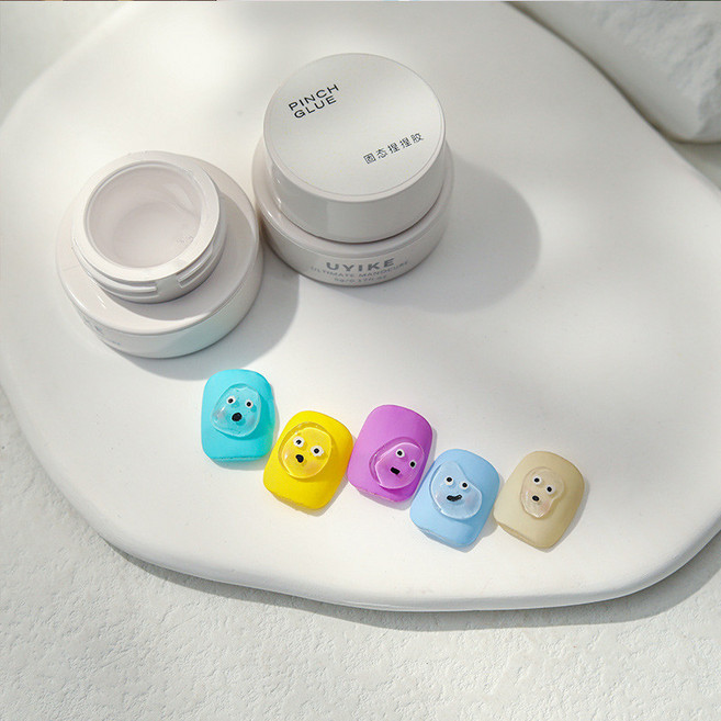 UYIKE 美甲捏捏膠, 1個, 高透PVC捏捏膠 5g*1瓶