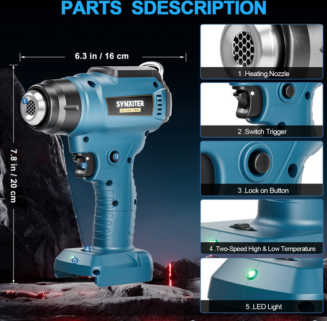 보쉬 BOSCH배터리 호환 히팅건 열풍기, 1개