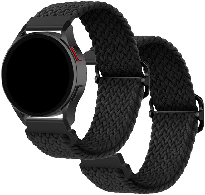 더조은셀러 2개세트 QCY 호환 버클 블레이드 솔로 루프 스트랩 밴드 시계줄 GT PRO GS2 GTS1080 SW300, 24_블랙