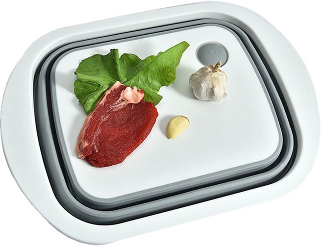 다용도접이식멀티도마/바구니 설거지통 세척 싱크볼, 다용도접이식멀티도마 화이트, 1개, 단품