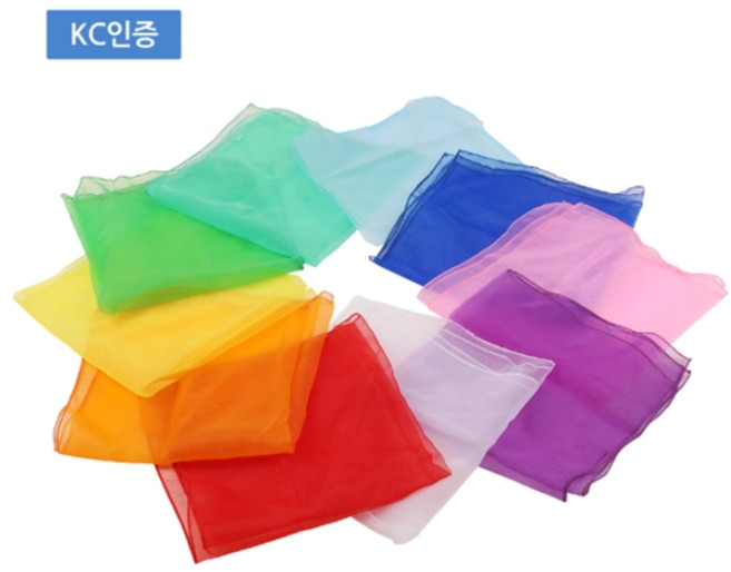 키더스 무지개 스카프 놀이(10개입) / 유아체육교구, 1개