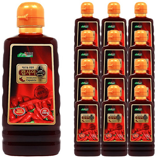 푸드올마켓_ 서해 캡사이신 매운맛소스 550g 한박스 (550g x 12ea), 12개
