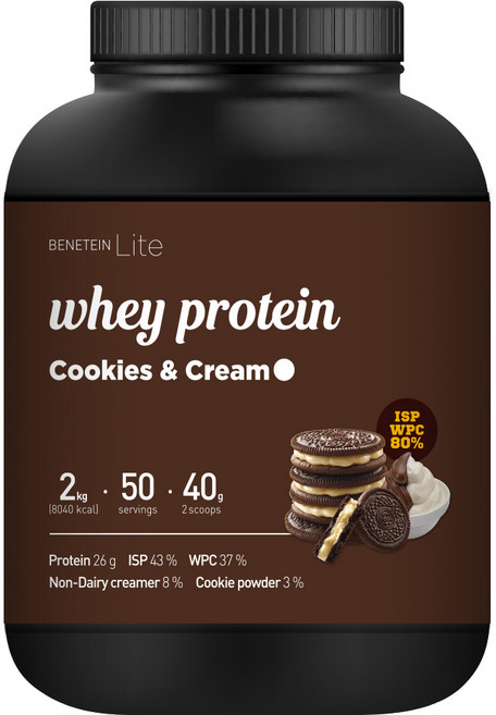 베네틴 라이트 웨이 프로틴 단백질 쉐이크 쿠키앤크림맛, 1개, 2kg