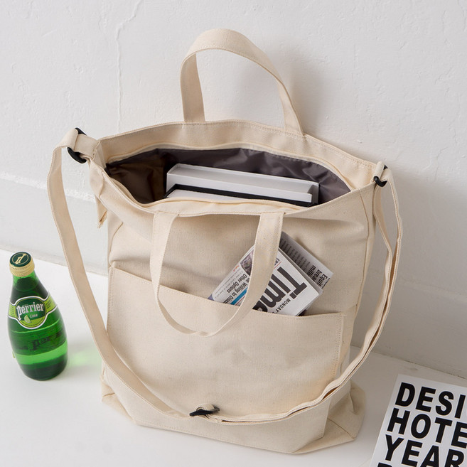 엔도르시 여성용 캔버스 빅포켓 에코백 EBA706