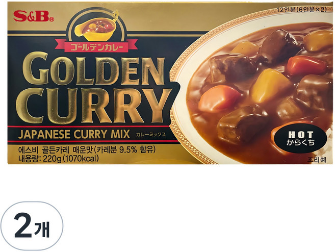 에스앤비골든 카레 매운맛, 220g, 2개