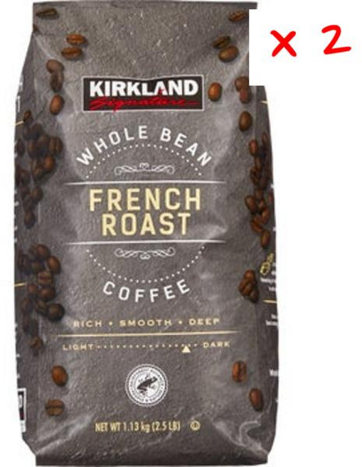 커클랜드시그니처 홀 빈 커피 프렌치 로스트, 1.13kg, 2개