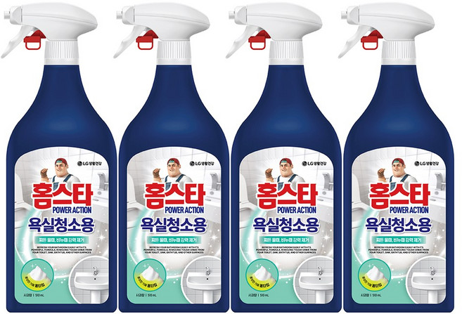 홈스타 파워액션 욕실용, 4개, 510ml