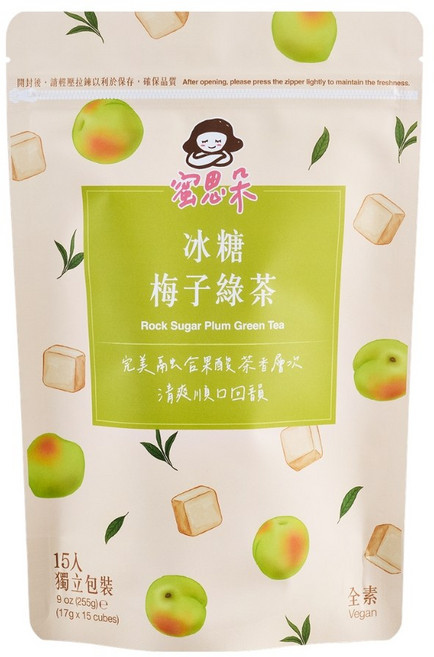 蜜思朵 冰糖梅子綠茶, 17g, 1個, 15個裝