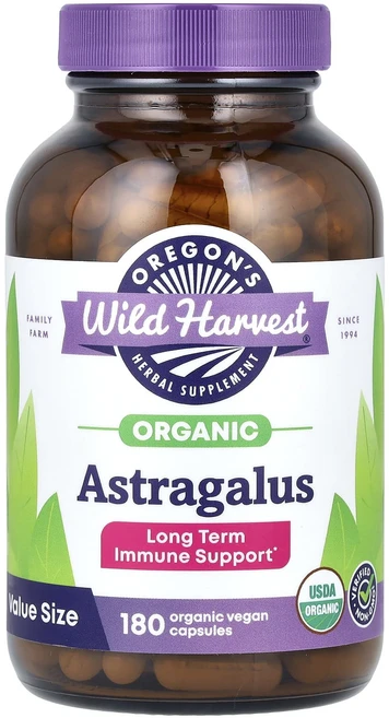 Oregon's Wild Harvest 유기농 황기 1125mg 유기농 베지 캡슐 180정(캡슐 1정당 375mg), OregonsWildHarvest유기농황기1125mg유, 1개, 180정 - 쿠팡