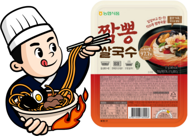 농협 밀가루0% 진짜 쌀국수(짬뽕맛), 97g, 1개