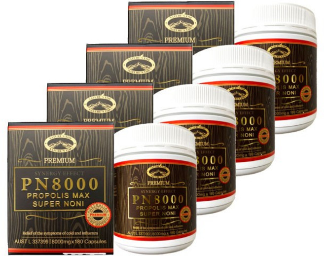 호주 네이쳐스탑 PN8000mg 프로폴리스 Max 슈퍼 노니 180정, 4개