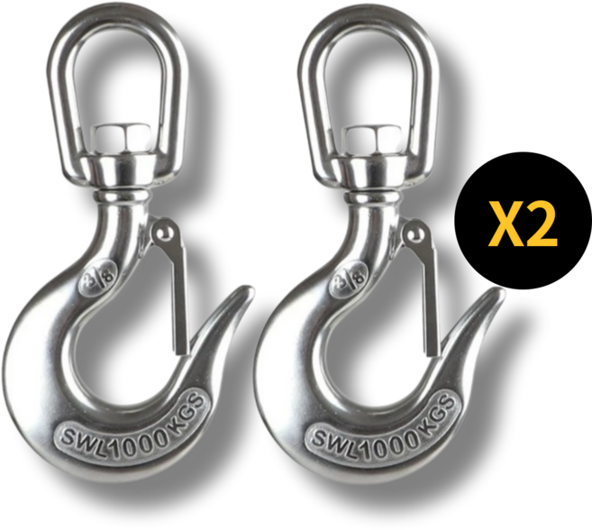 (2개세트)아이맥스몰 스텐 슈벨 후크 스위블 회전 고리 리프팅 훅크 0.35T 0.65T 1T 1.5T 서스 sus 304