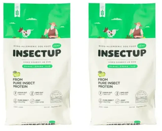 테온셀 인섹트업 하이포알러지 사료 조인트 2.0kg x 2개 (총4kg), 곤충