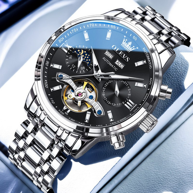 OLEVS 남자손목시계 정품 오토매틱시계 다기능 럭셔리 명품 워터프루프 야광