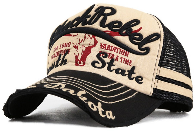 팸드님 애니멀 프린팅 워싱 빈티지 메쉬캡