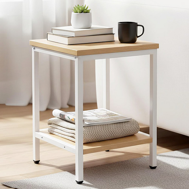 벨라까사 미니 사각 사이드 테이블 협탁, 화이트