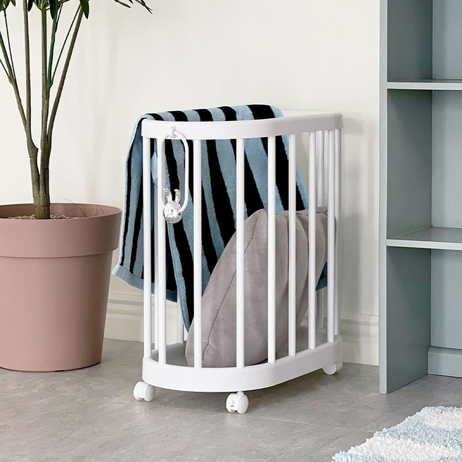 [SNS핫템] 루시아이 토끼 핸들 틈새 빨래바구니 3colors, 화이트