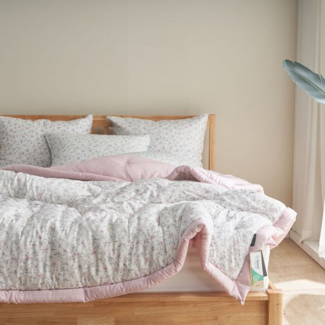 (세탁망증정)엔느 렌징 모달100 옥수수솜 간절기 차렵이불 킹SK / 퀸Q / 싱글SS 고정밴딩