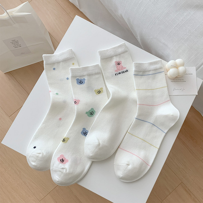 와이와이 여성 양말 4종 세트 WZ347