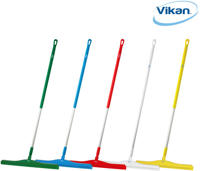 리빙오도르 [바이칸] 더블 실리콘 바닥스퀴지 + 알루미늄 봉 세트, 400mm, 1100mm, 노랑, 1개