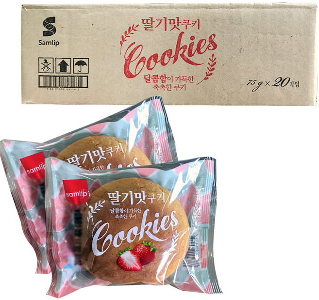 삼립 딸기맛쿠키 75g*20개입, 75g, 20개