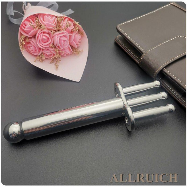 마그네틱 괄사 마사지 포크 스틱 림프 경락 얼굴 마사지기 자기봉, 4. 클래식 라운드 3포크(320g), 1개